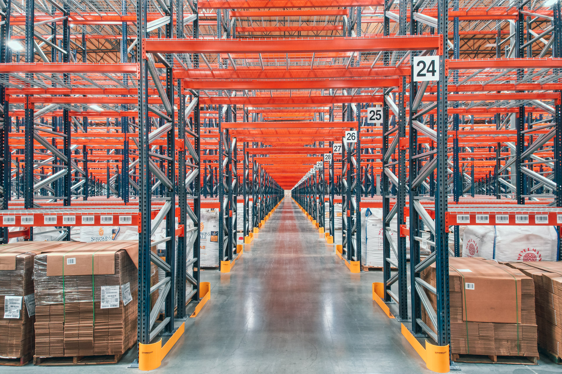 Industrial pallet racking installation in Mentor warehouse