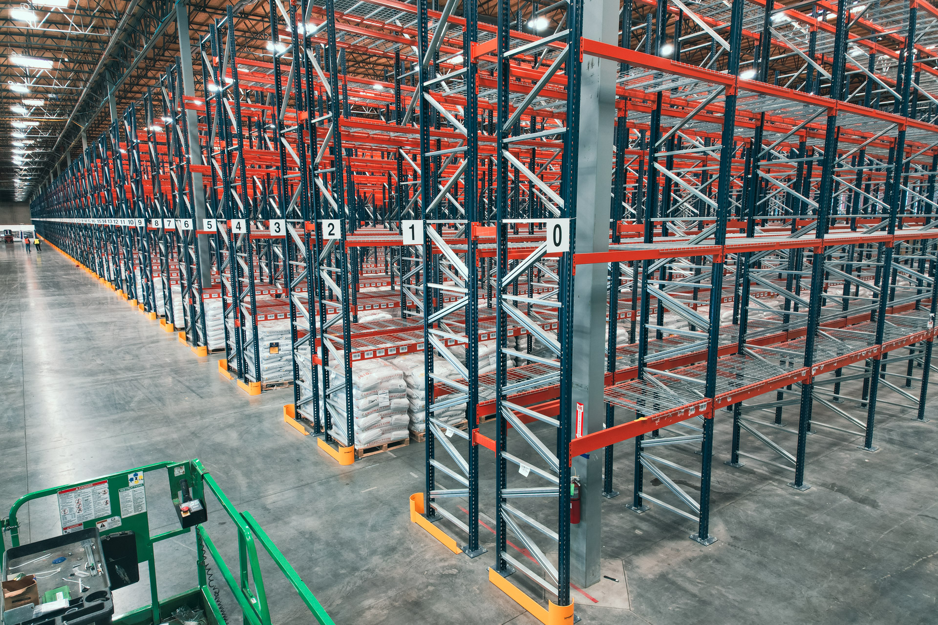 Warehouse pallet rack installation in Greater Cleveland